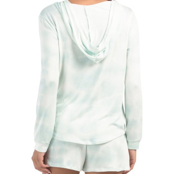 NICOLE MILLER  Tie Dye Hooded Shorty Lounge Set - Picture 2 of 5